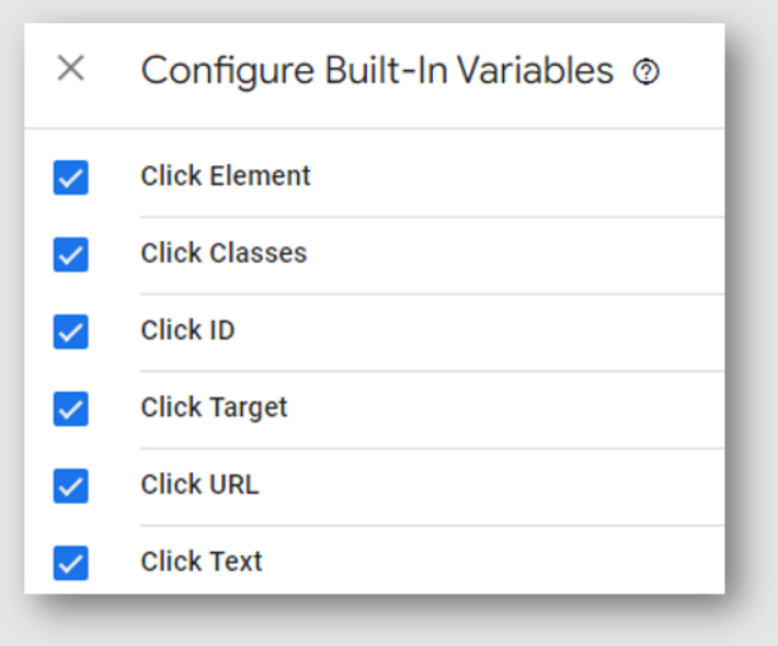 Configuring Built-in Variables in Google Tag Manager