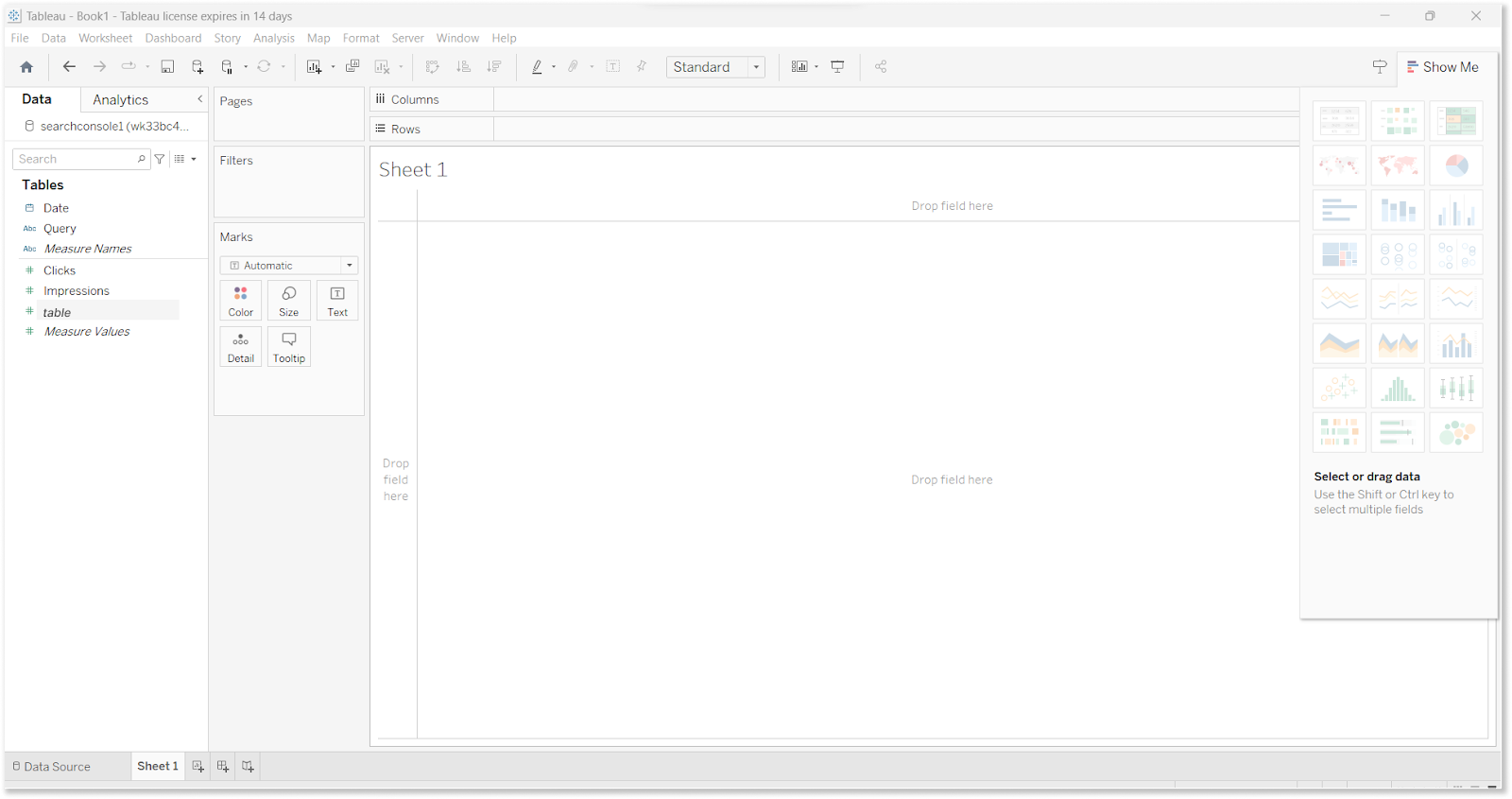create google ads dashboard in tableau