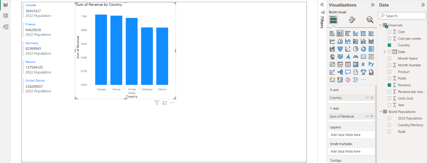 Power BI dashboard screen
