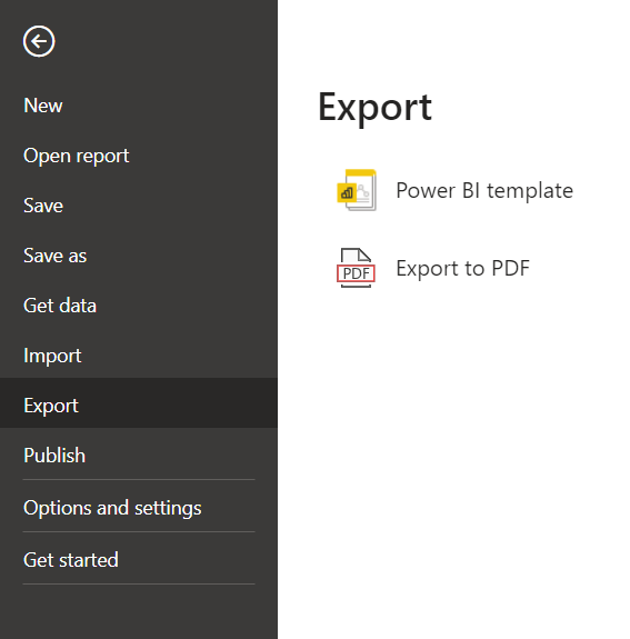 exporting reports in power bi