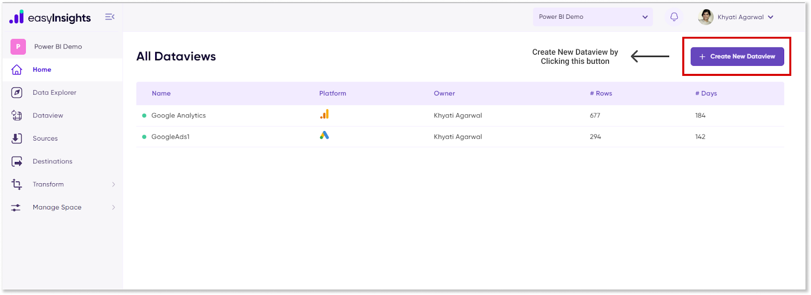 Home Screen EasyInsights