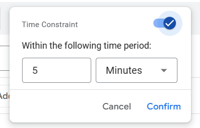 Time constraint funnel exploration