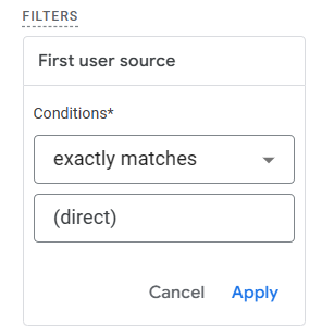 filters in user lifetime exploration
