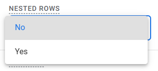 nested rows