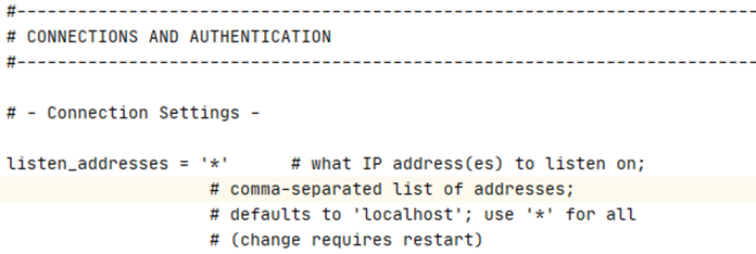 Postgres SQL configuration file