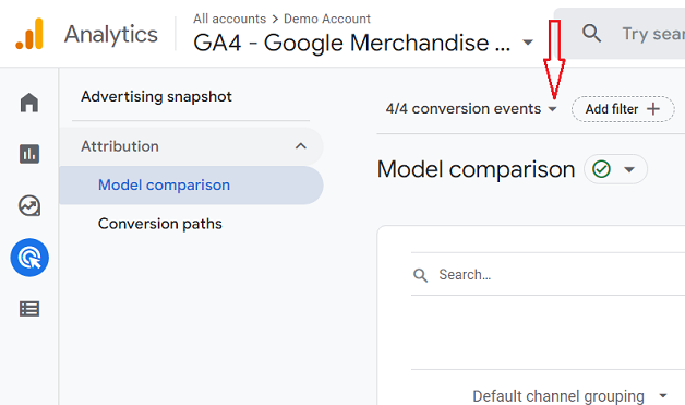 Google Analytics 4 steps for model comparison 5