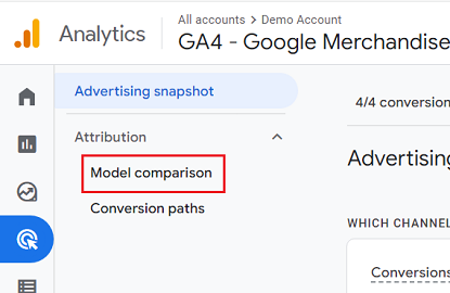 Google Analytics 4 steps for model comparison 3