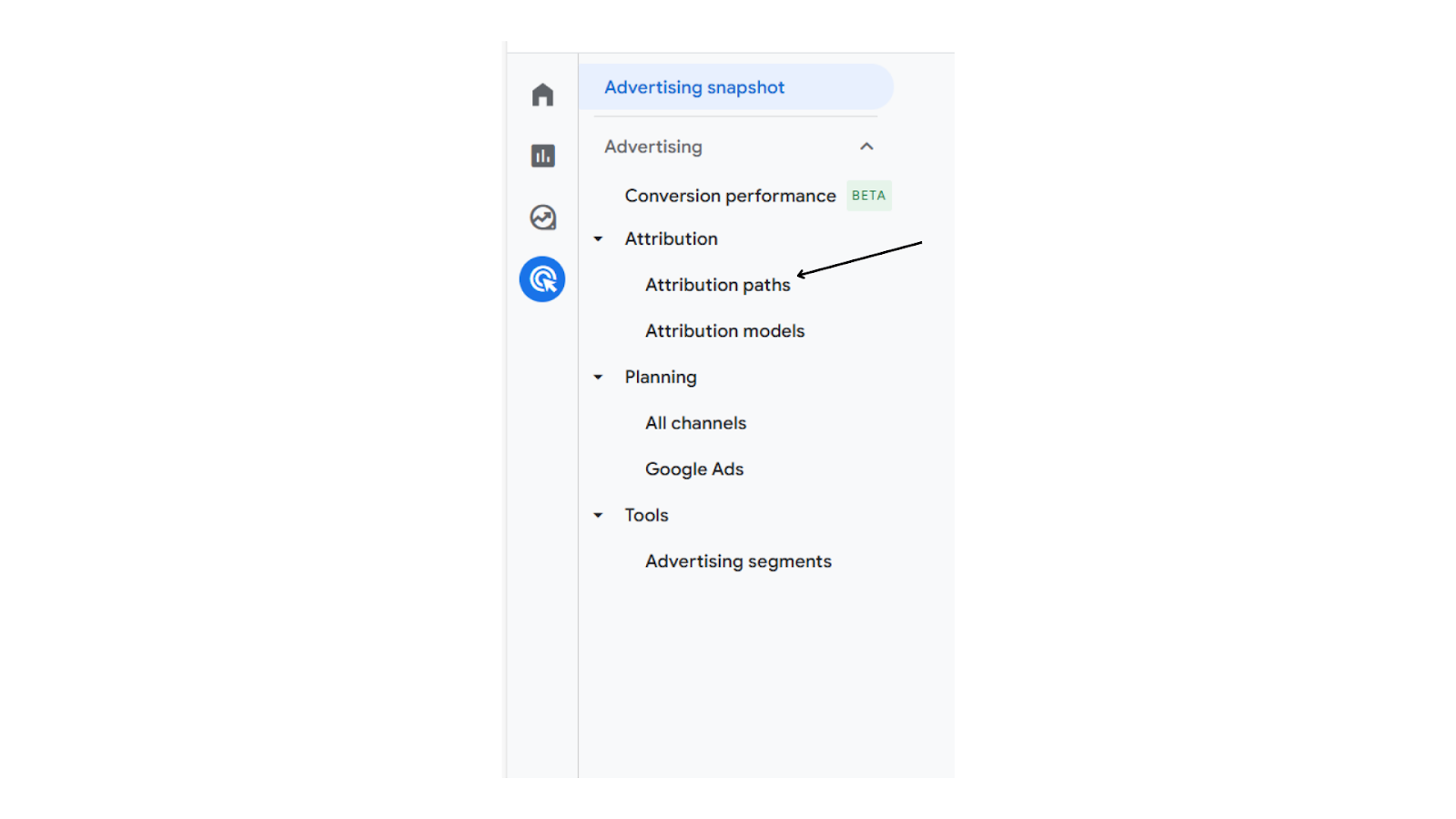 access GA4 attribution settings