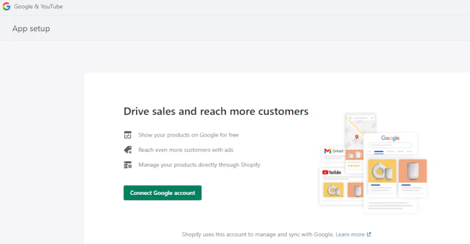 connect google to shopify