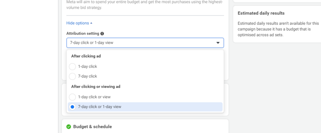 Facebook Ads Attribution Settings