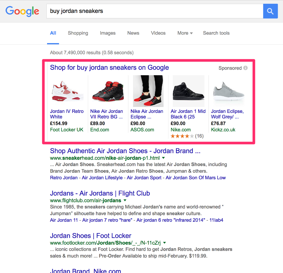 example of google product shopping ads