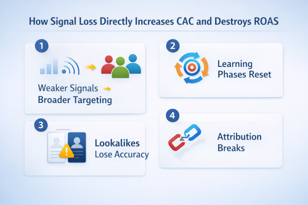 Signal loss directly increases CAC and destroy ROAS